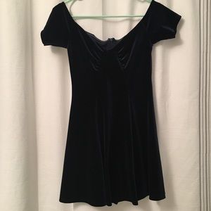 NBD Navy Blue Velvet Dress